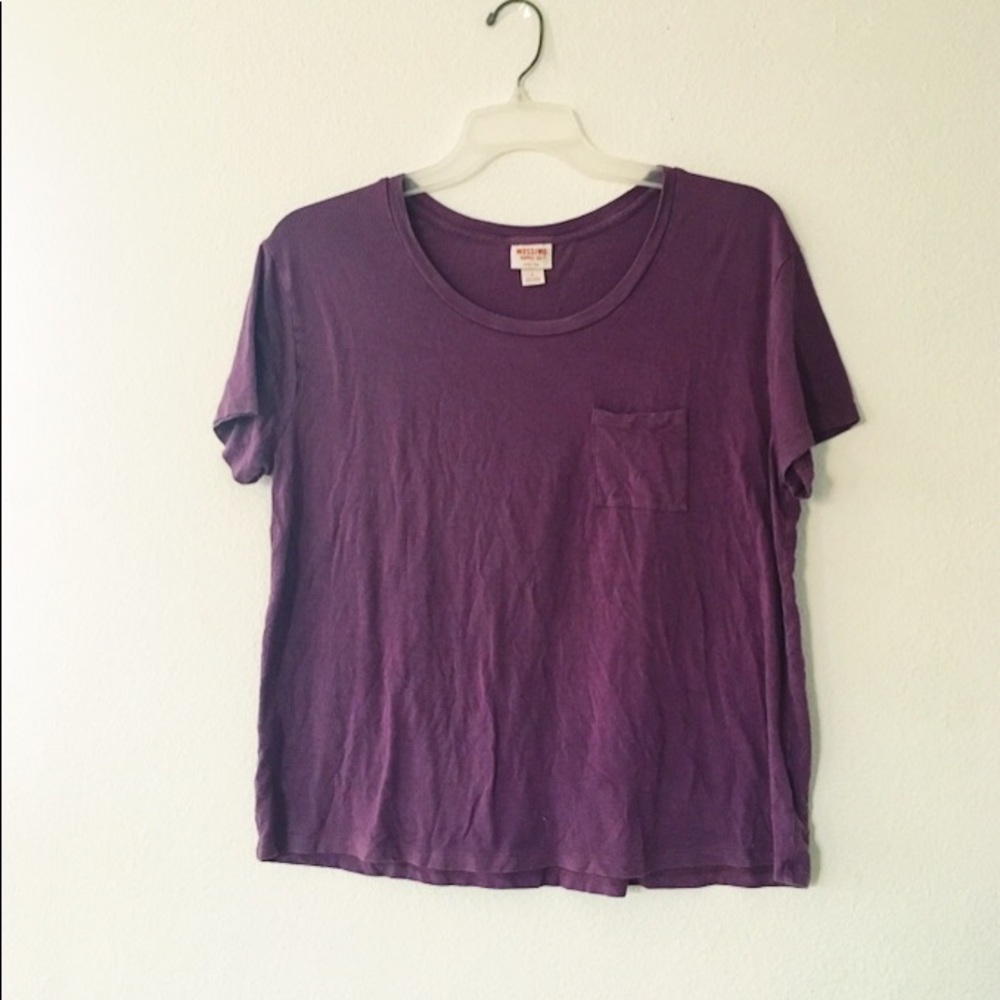 PURPLE MOSSIMO PLAIN TEE